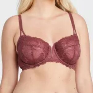 NWT  Auden Women's Unlined Balconette Underwire Bra Size 34 D